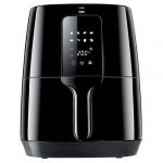 INALSA Air Fryer Digital Nutri Fry-1400W 4L,Smart AirCrisp Technology| 8-Preset, Touch Control & Digital Display| Variable Temp& Timer Control,(Black)